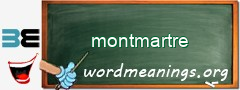 WordMeaning blackboard for montmartre